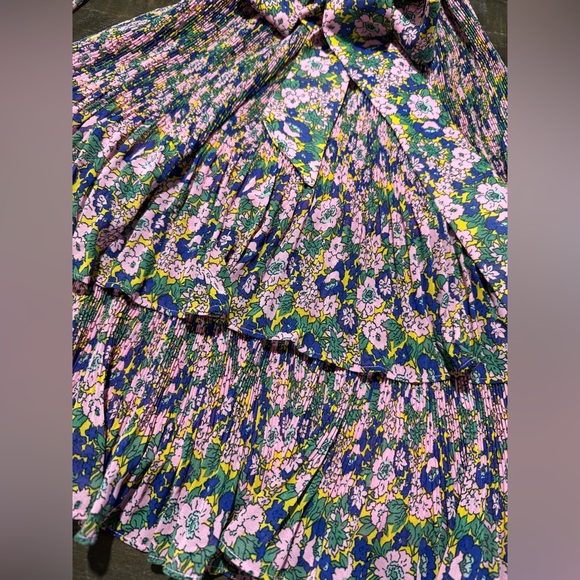 NWT Boden Plisse Pink Floral Ruffle Mini Dress Sz 8 - Picture 10 of 16